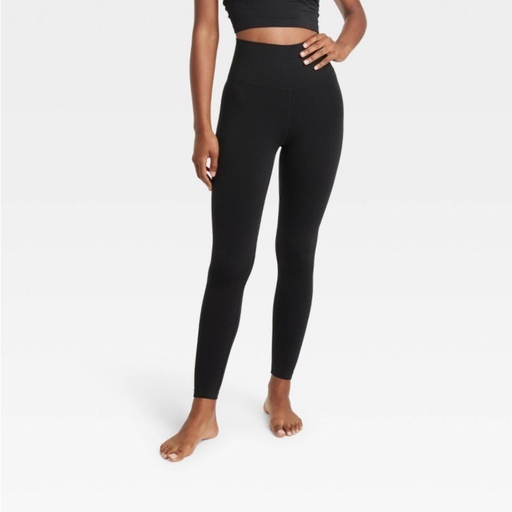 Women's High-Rise Patterned Seamless 7/8
Leggings - JoyLab™ Black S